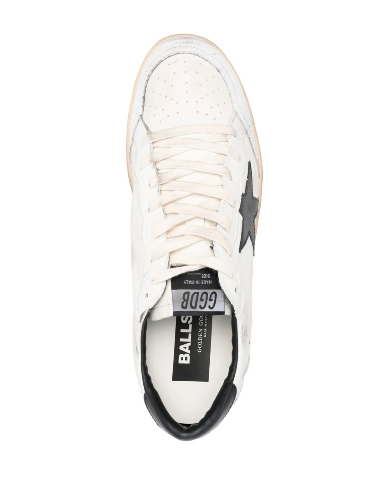 Golden Goose Ball-Star Low White Nappa Black Star