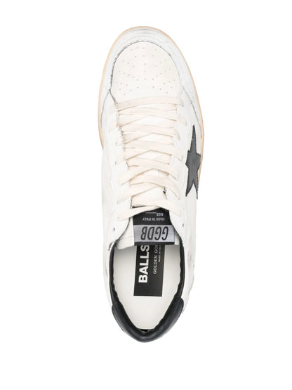 Golden Goose Ball-Star Low White Nappa Black Star