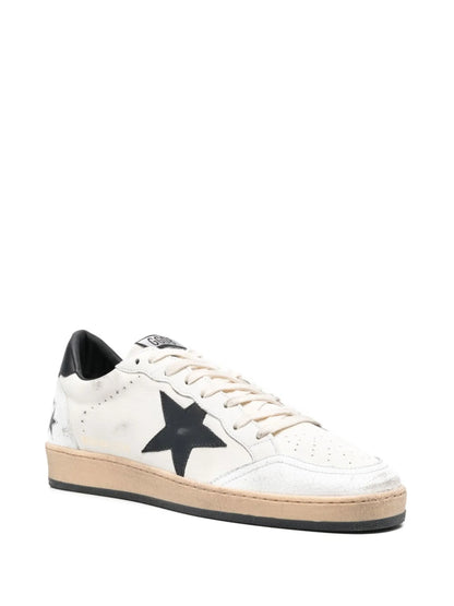 Golden Goose Ball-Star Low White Nappa Black Star