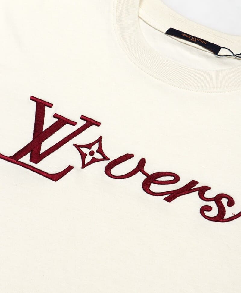 T-shirt Louis Vuitton Cream LV Lovers