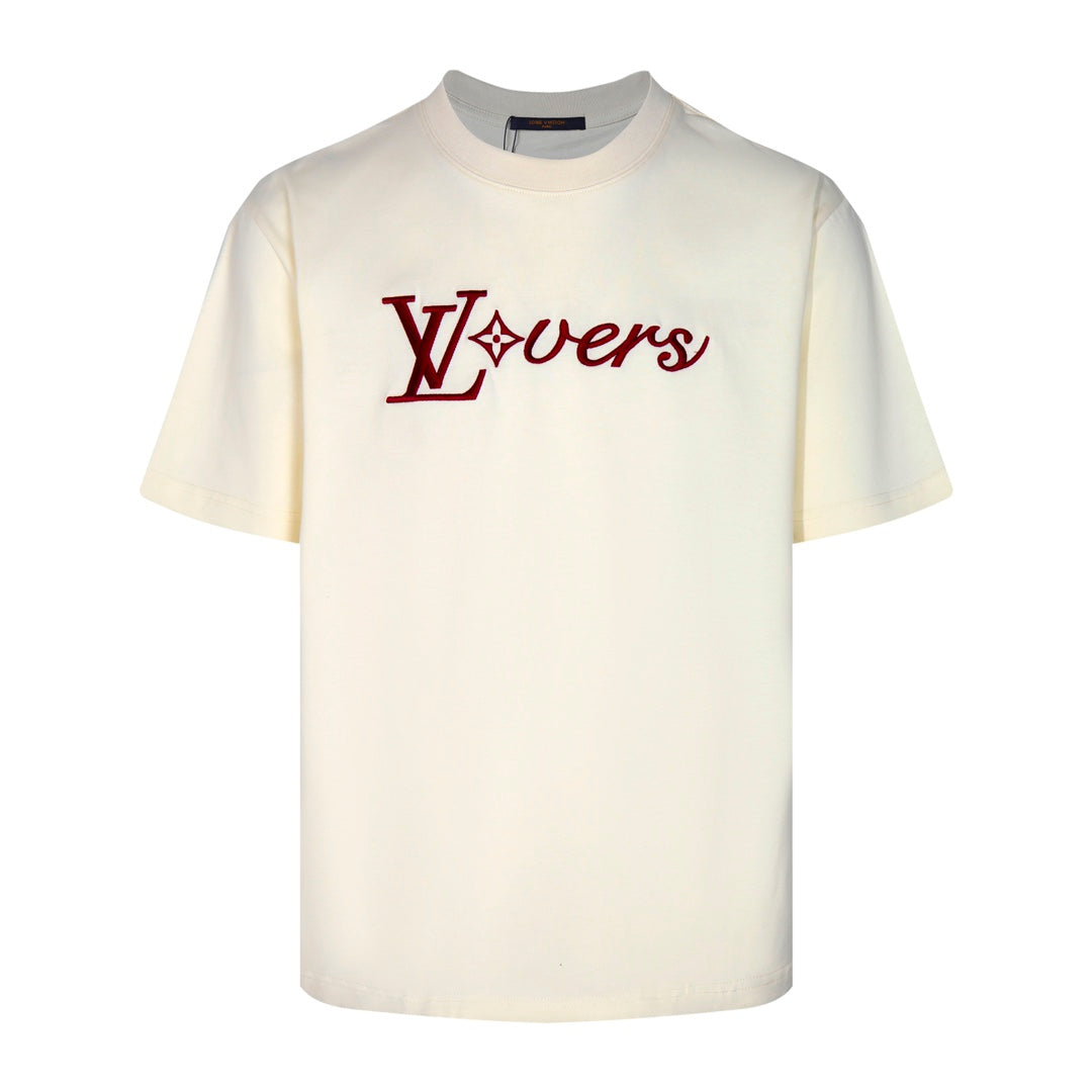 T-shirt Louis Vuitton Cream LV Lovers