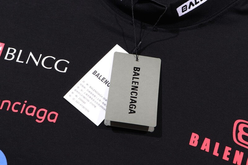 T-shirt Balenciaga Top League T-shirt Oversized Black