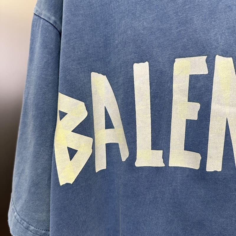 T-shirt Balenciaga Tape Type Azul