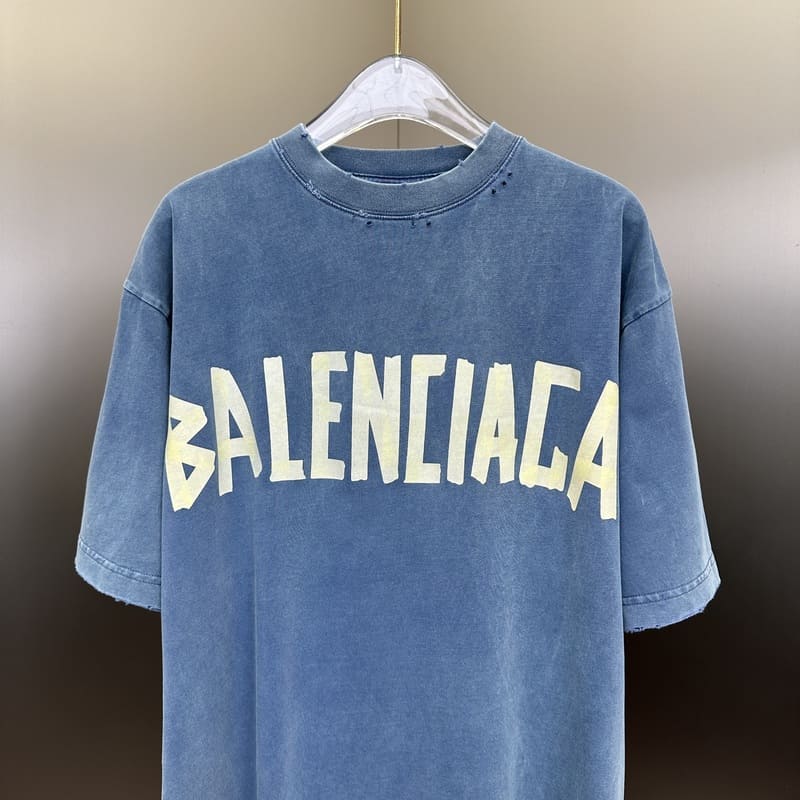 T-shirt Balenciaga Tape Type Azul