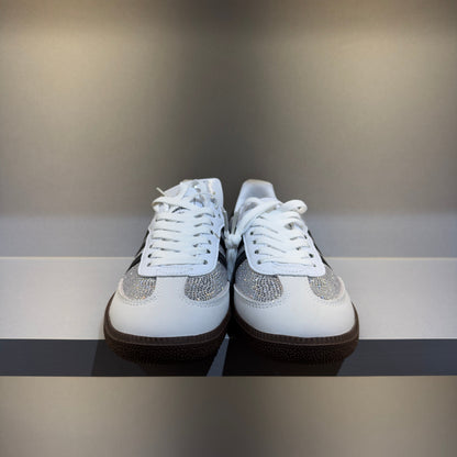 Adidas Samba OG Rhinestone Crystal White Silver (Pronta Entrega)