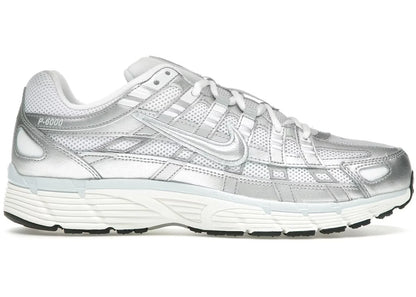 Nike P-6000 White Blue Tint Sail Metallic Silver