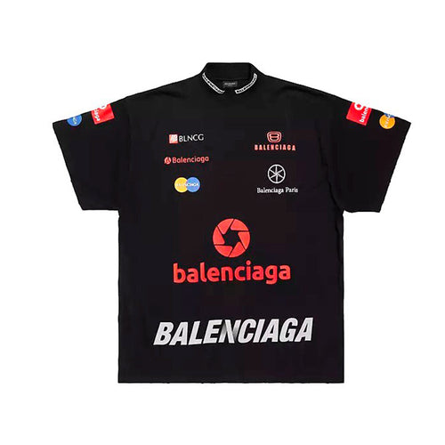 T-shirt Balenciaga Top League T-shirt Oversized Black