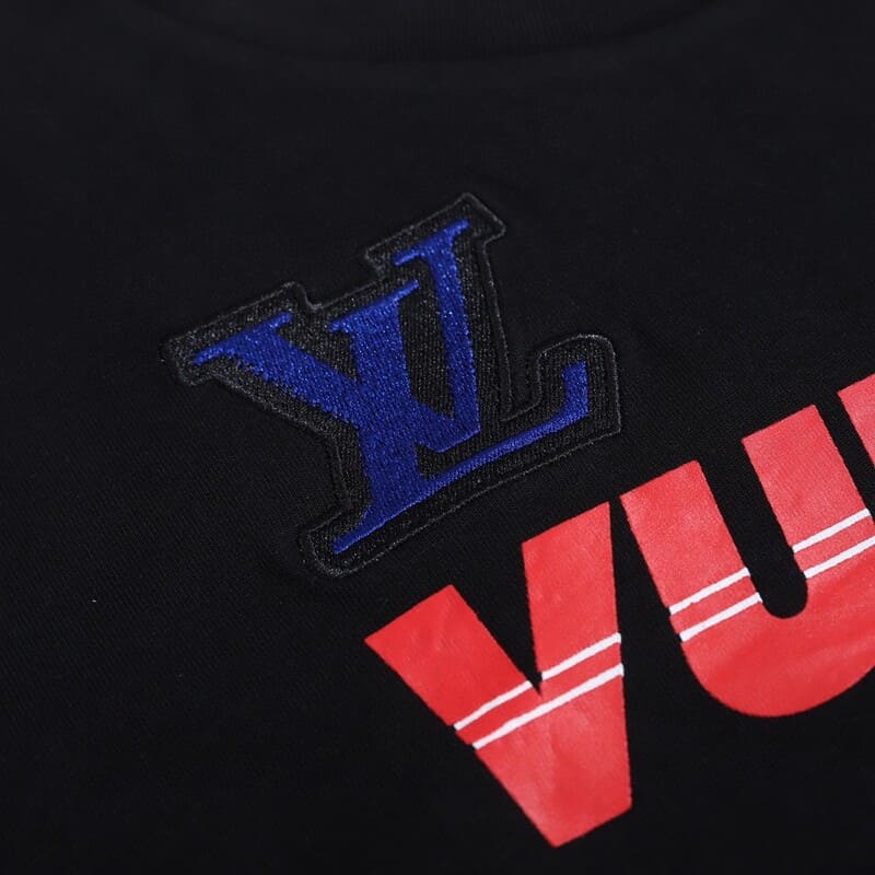 T-shirt Louis Vuitton x NBA Crossover Round Neck Printing