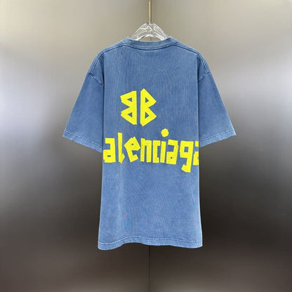 T-shirt Balenciaga Tape Type Azul