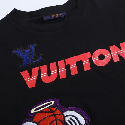 T-shirt Louis Vuitton x NBA Crossover Round Neck Printing