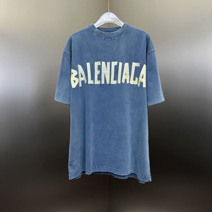 T-shirt Balenciaga Tape Type Azul